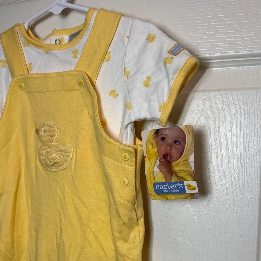 Vintage NWT Carter's Little Duckie Overall Set